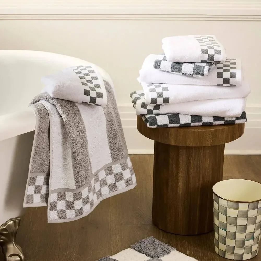 Mackenzie Childs Sterling Stripe Hand Towel 19x32 NEW